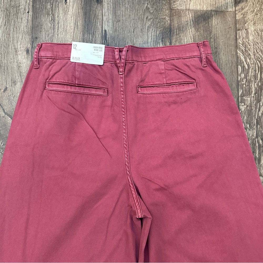 ana High Rise Wide Leg Pants Women’s Size 12 Hawthorne Rose - Picture 9 of 10